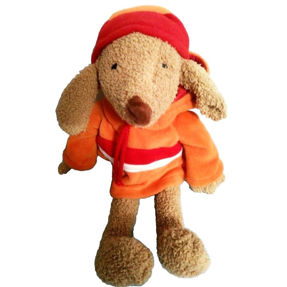 Bath And Body Works Plush Brown Dog Wearing Hat And Hoodie 10″ Stuffed Animal